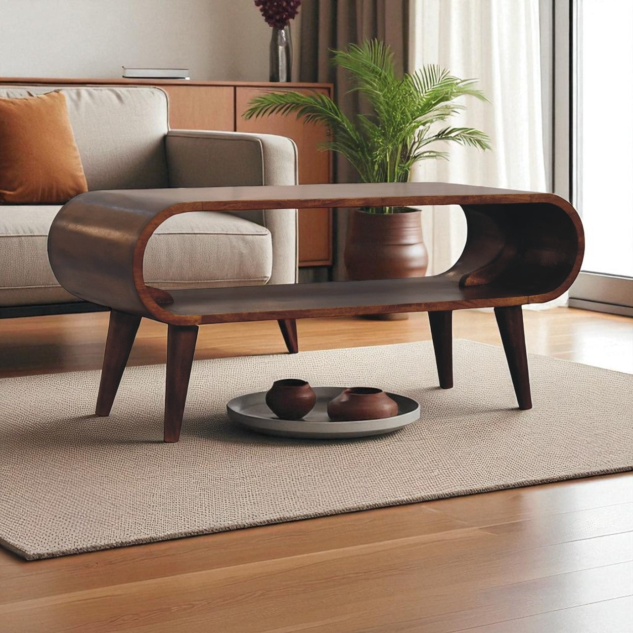 Solid Wood Amaya Nordic Style Coffee Table
