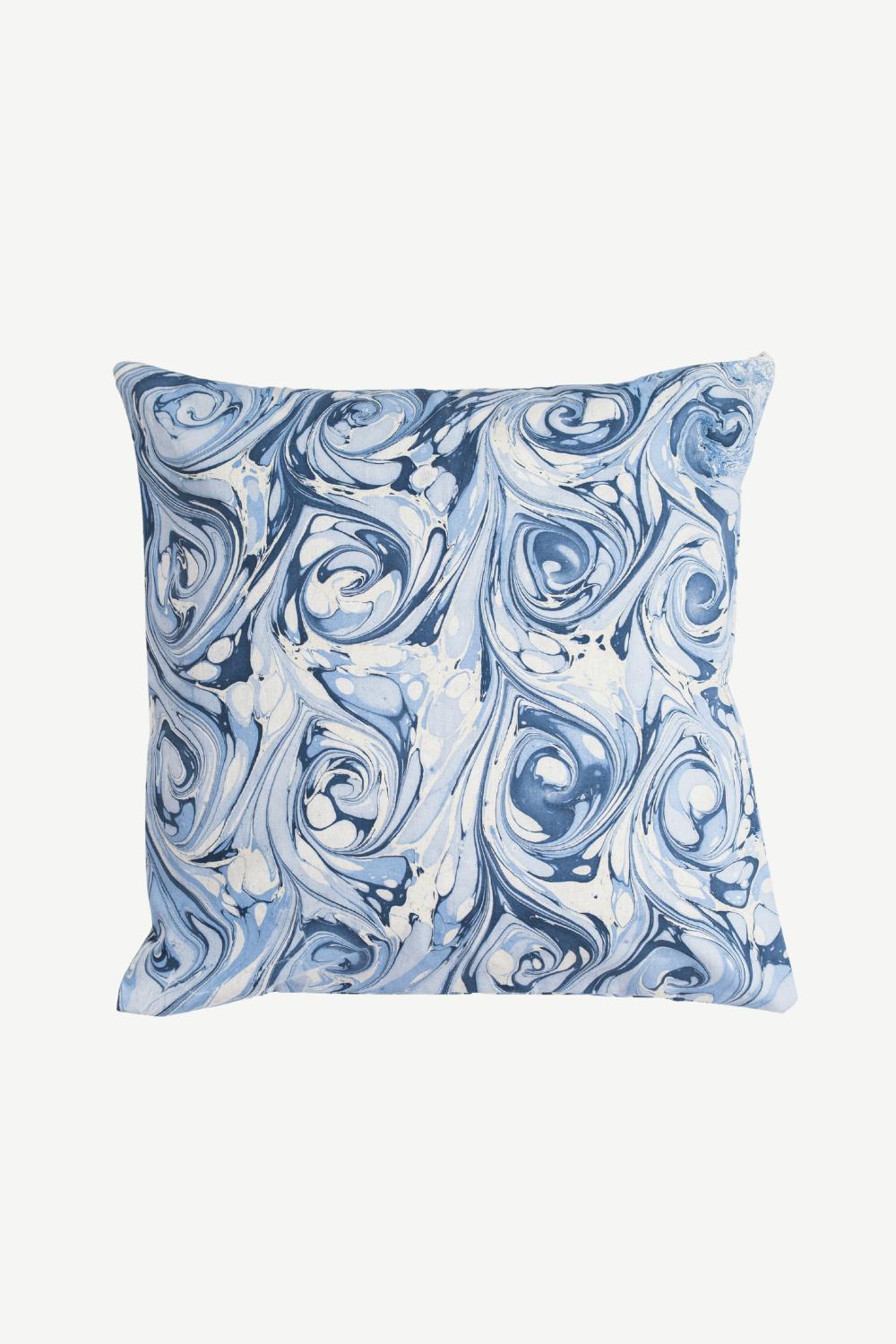 Ocean Wave Hand-Marbled Square Pillow, 20x20