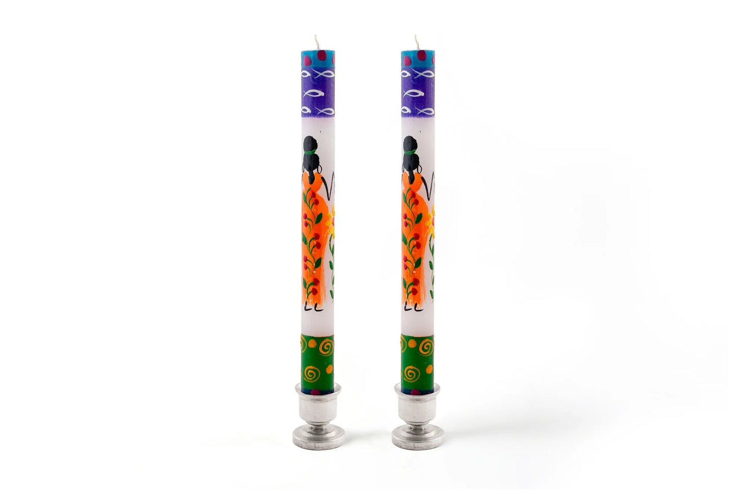 African Ladies Painted Candles