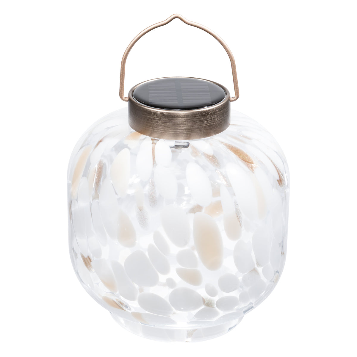 Cabin Solar Lantern 8" Handblown Glass