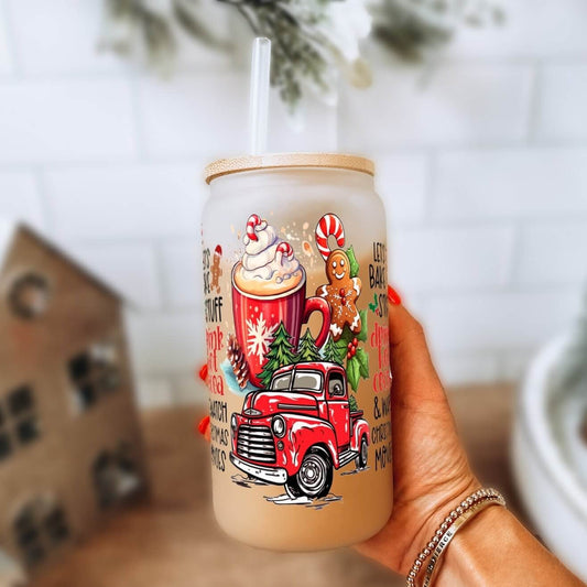 Hot Cocoa Christmas Cup With Lid and Straw