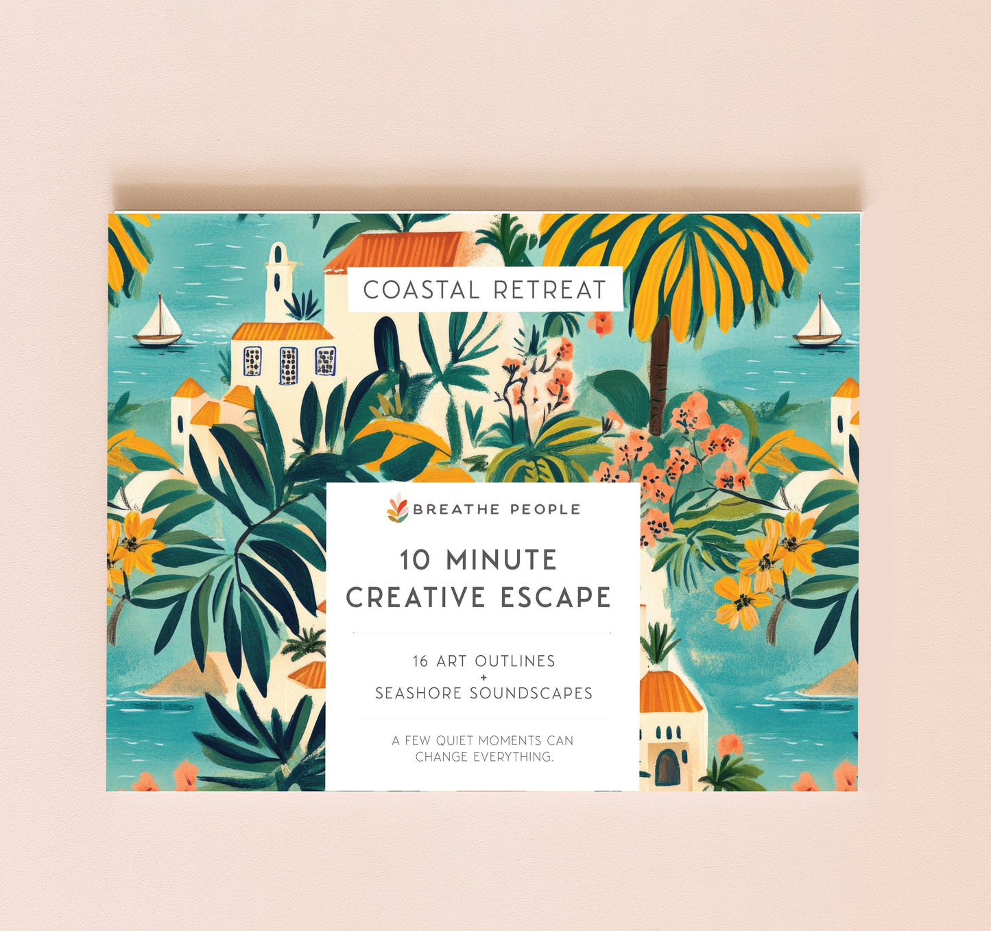 10 Minute Creative Escape Art Book - Coastal Retreat