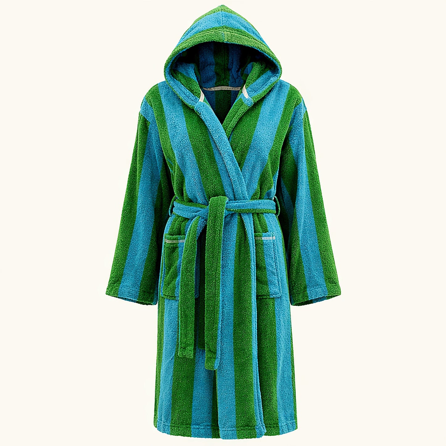 Ultra Soft Retro Whimsical Stripe Bath Robe