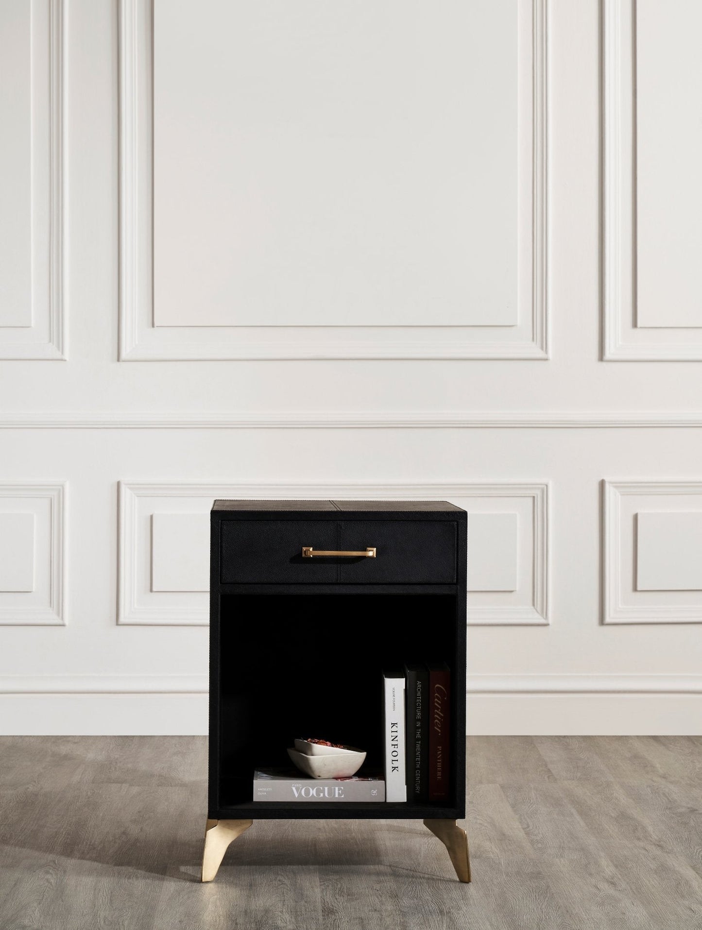 Berkeley Single Drawer Leather Side Table