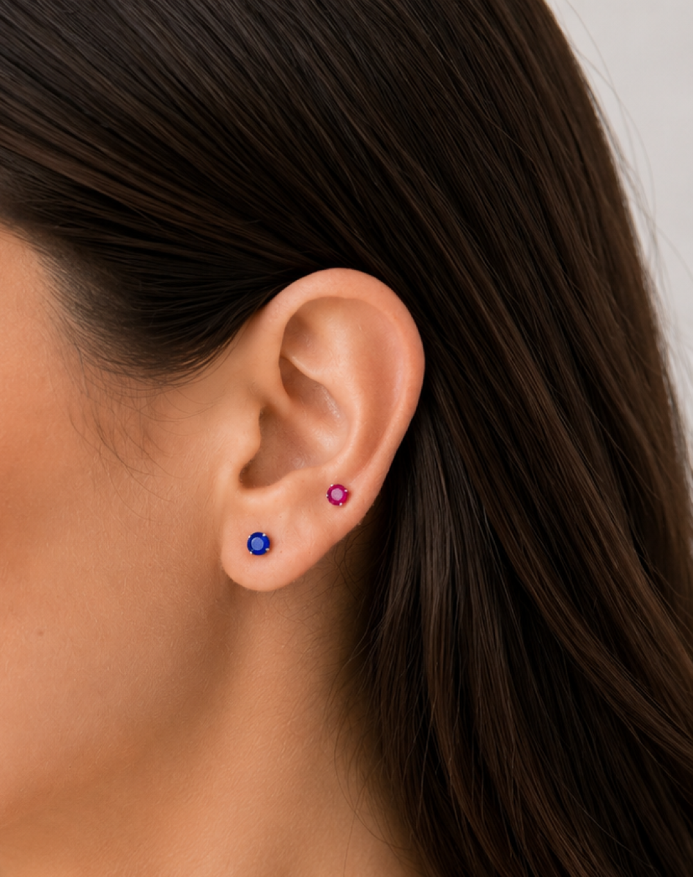 Oval Birthstone Stud Earrings