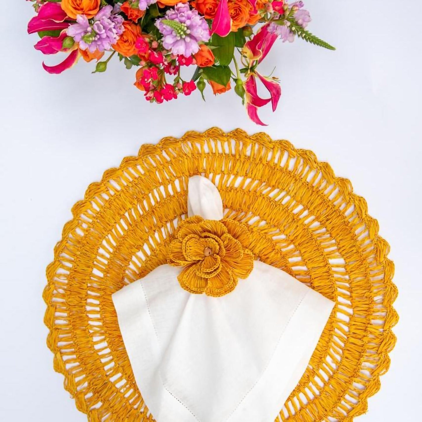 S/4 Buriti Flower Napkin Ring