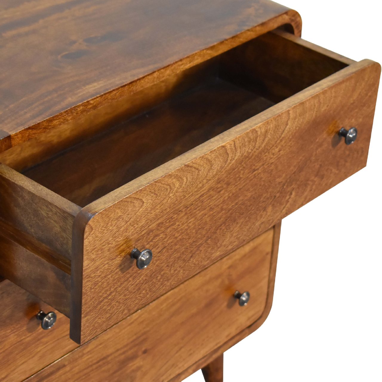 Solid Wood Mini Curved Chestnut Chest
