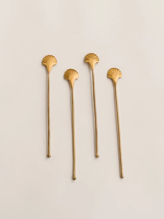 S/4 Seashell Drink Stirrers - Large