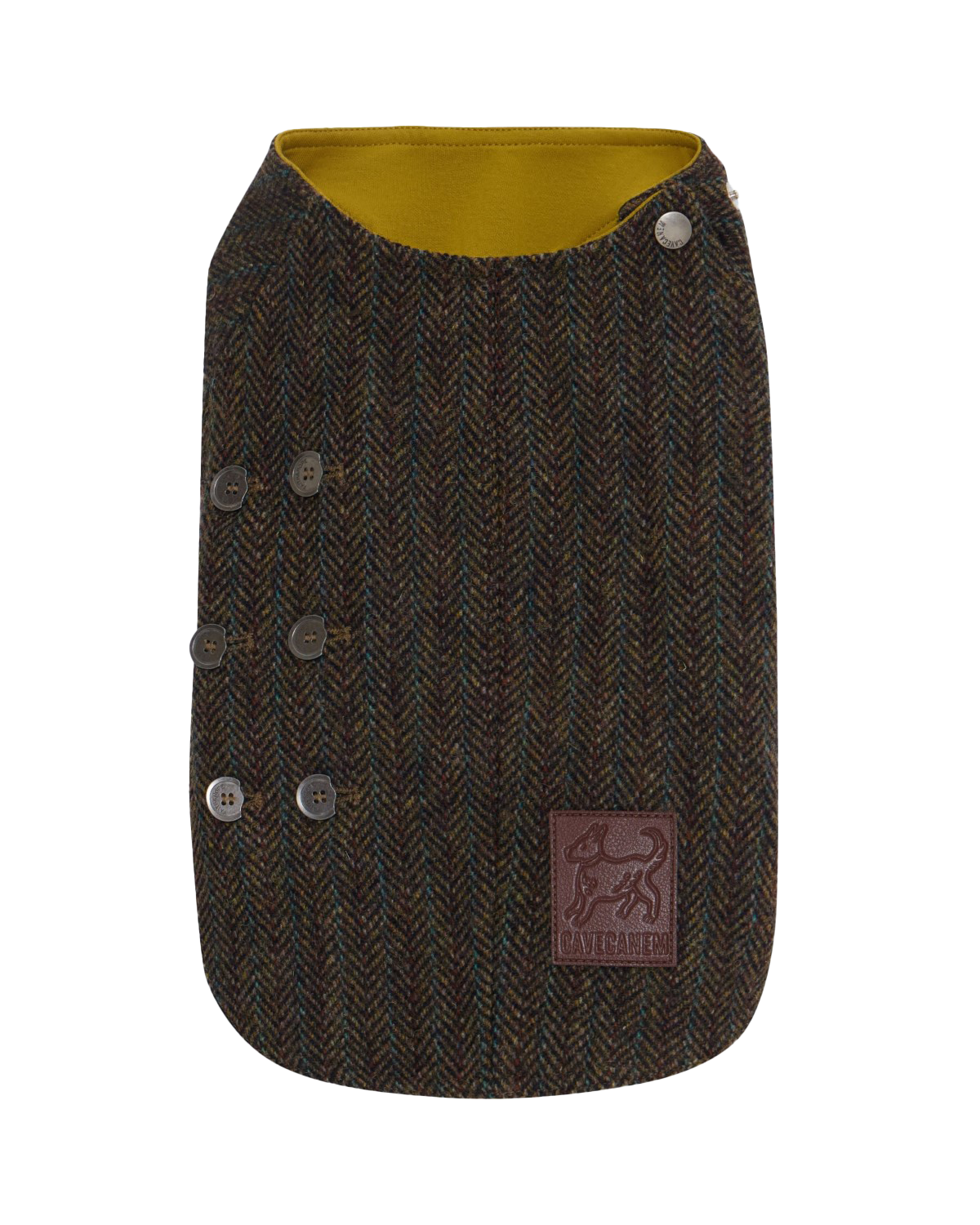 The Scotia | Wool Tweed Dog Vest | Herringbone