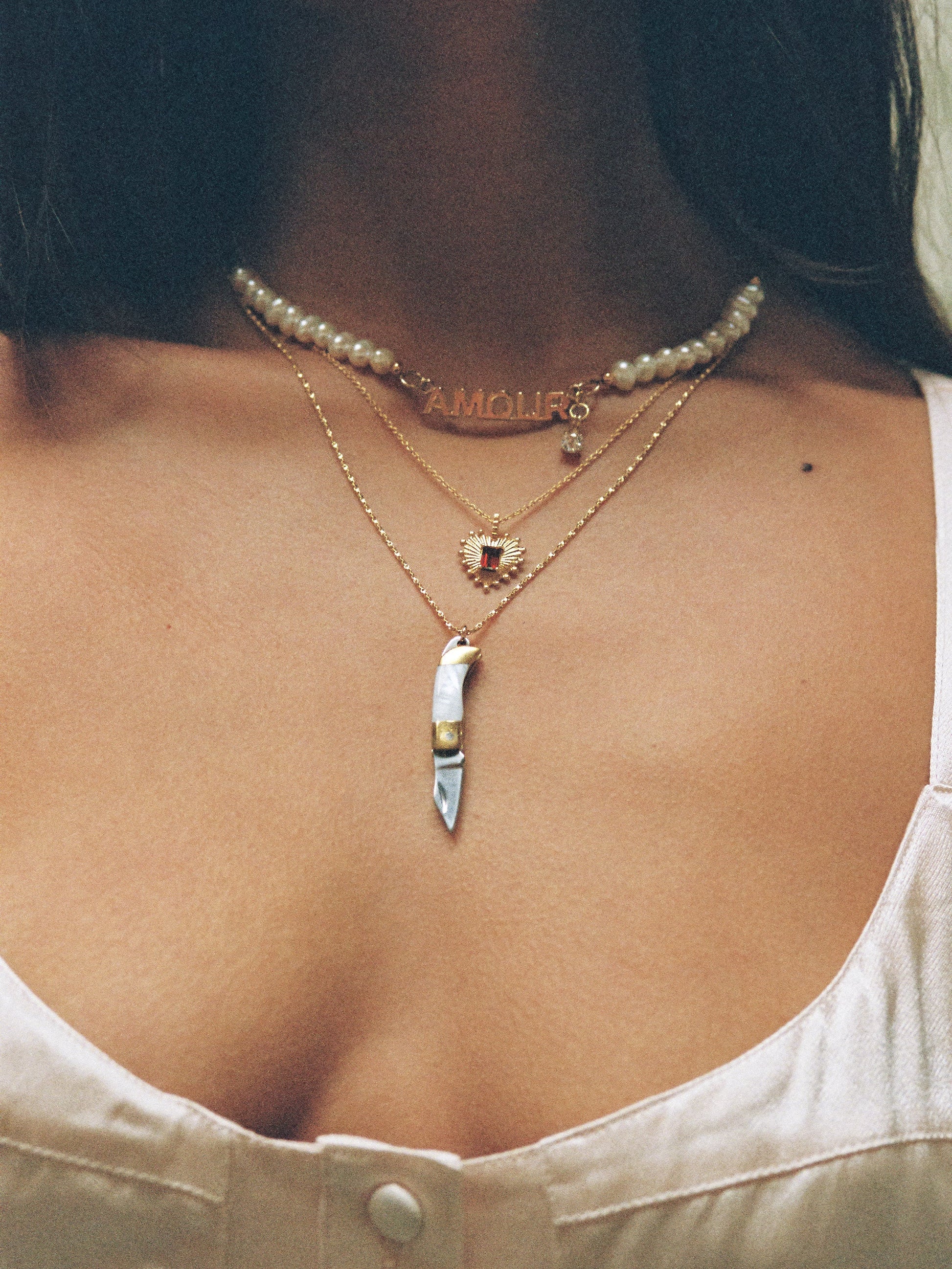 The Pocket Knife Necklace - Bone - Osadia Concept Store
