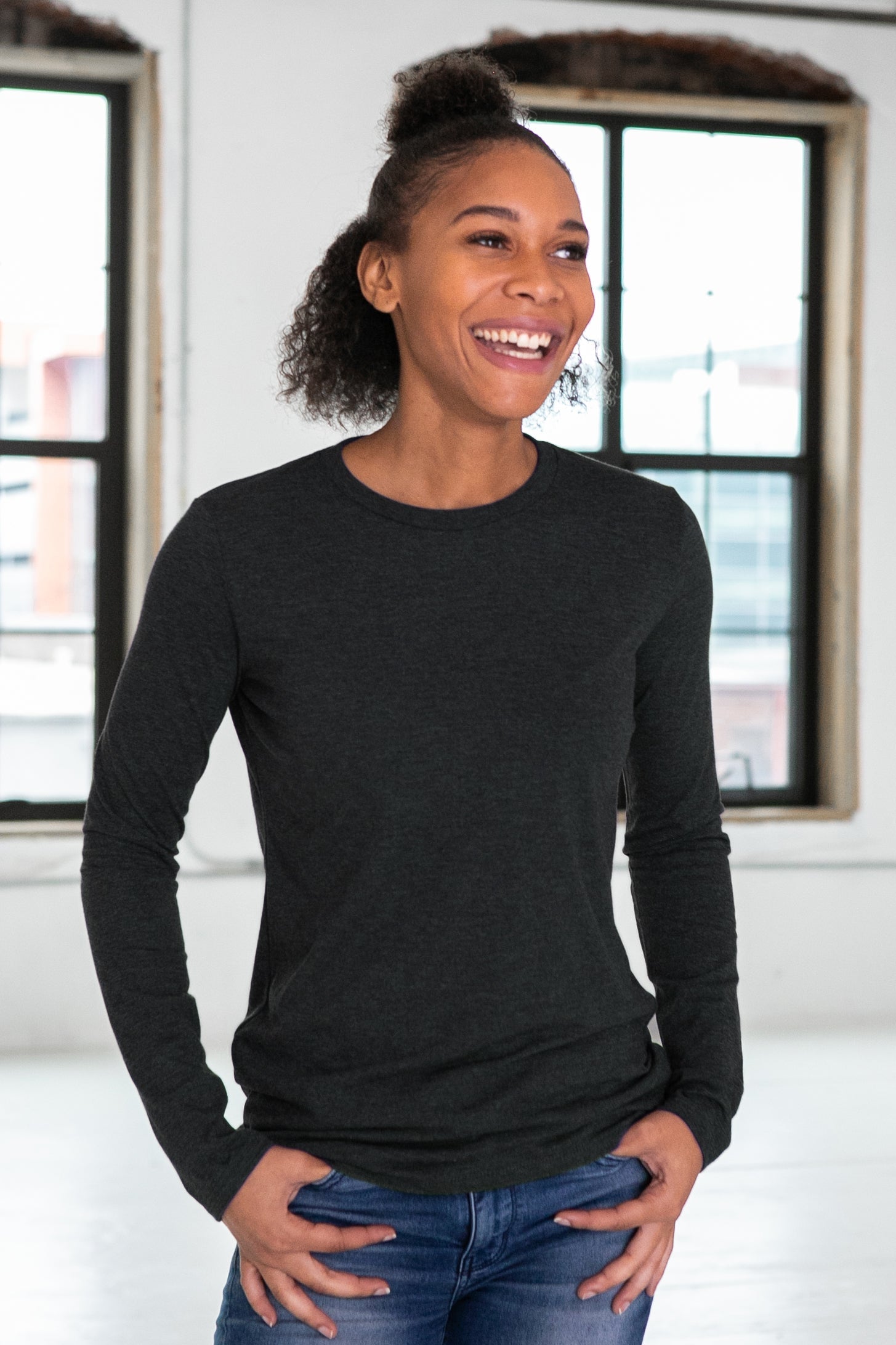 Ladies Eco-Triblend Long Sleeve Tee - Osadia Concept Store