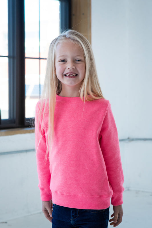 Youth Heathered Fleece Crew