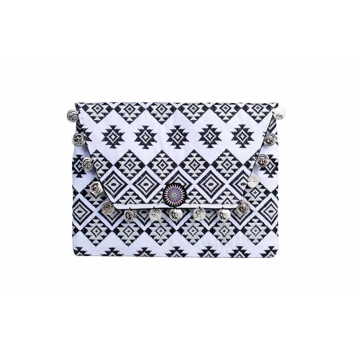 Hmong Embroidered Carnival Coin Clutch | iPad Bag - Thailand