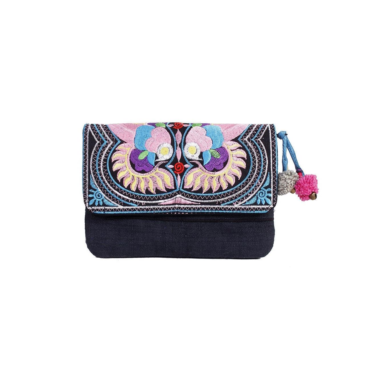 Fernanda Embroidered Convertible Crossbody|Clutch Bag - Thailand