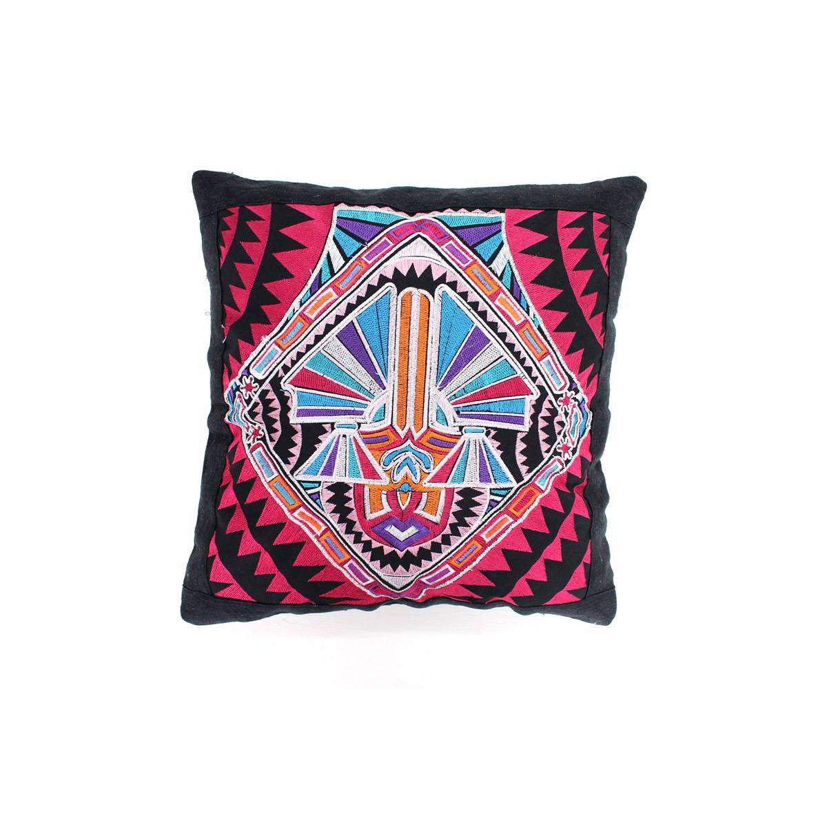 Hmong Diamond Embroidered Pillow Cover - Thailand