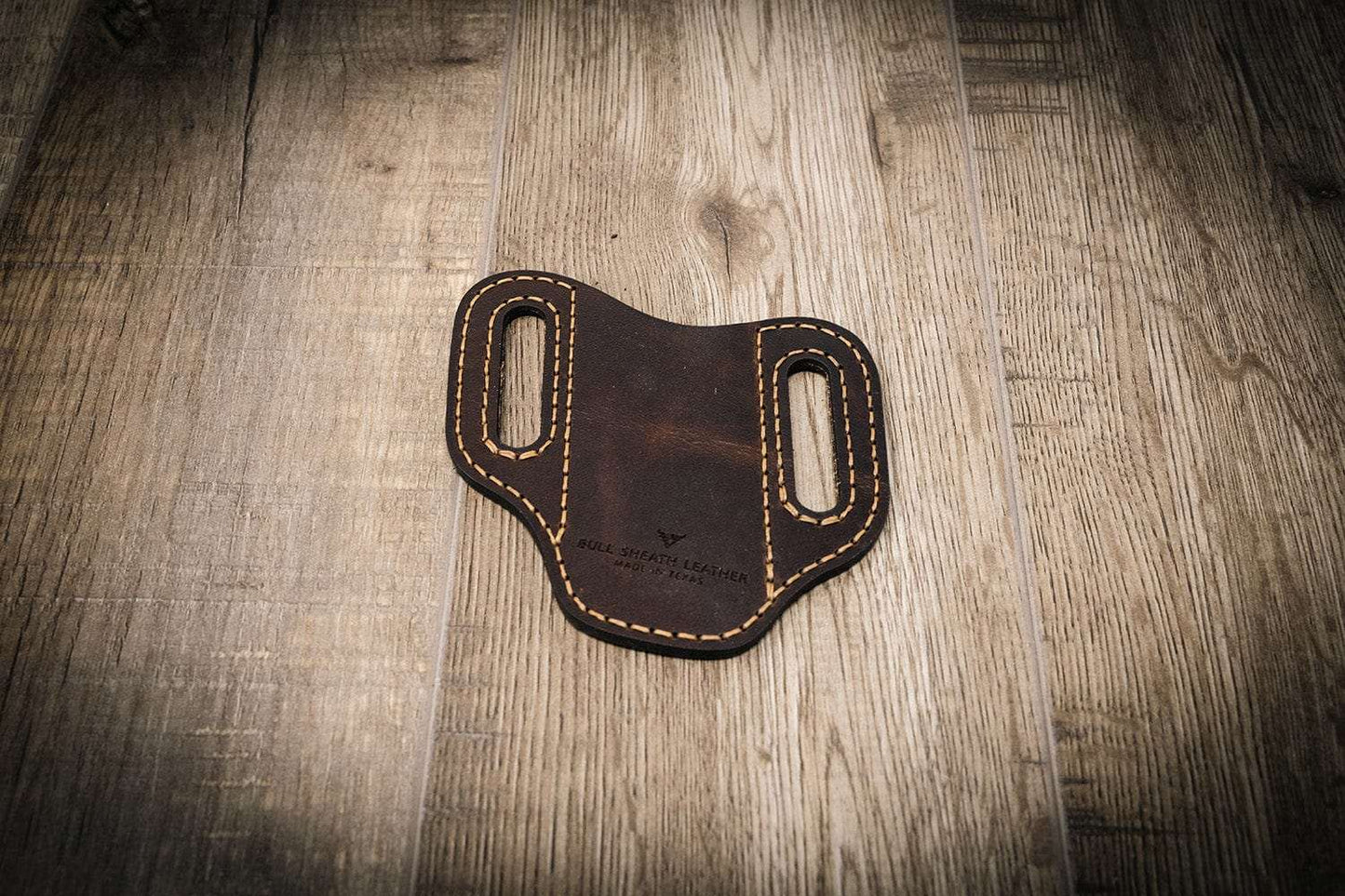 Custom Leather Knife Sheath - Walnut Brown