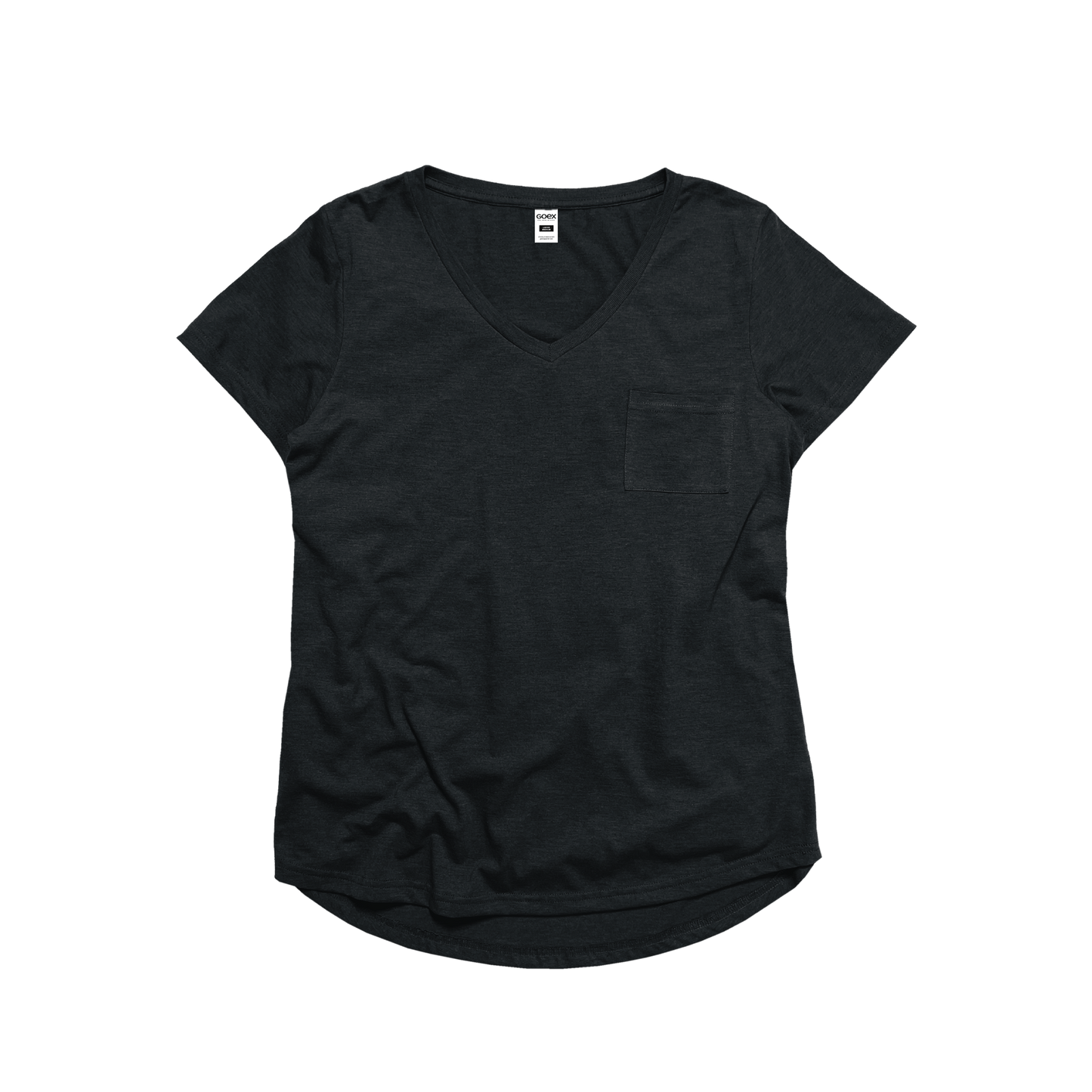 Ladies Eco-Triblend Drop Hem V-Neck Pocket Tee