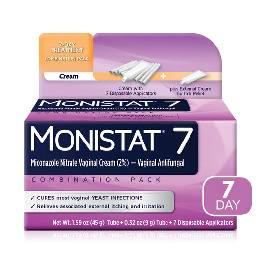 Monistat 7-Dose Yeast Infection Treatment, 7 Disposable Applicators & External Itch Cream