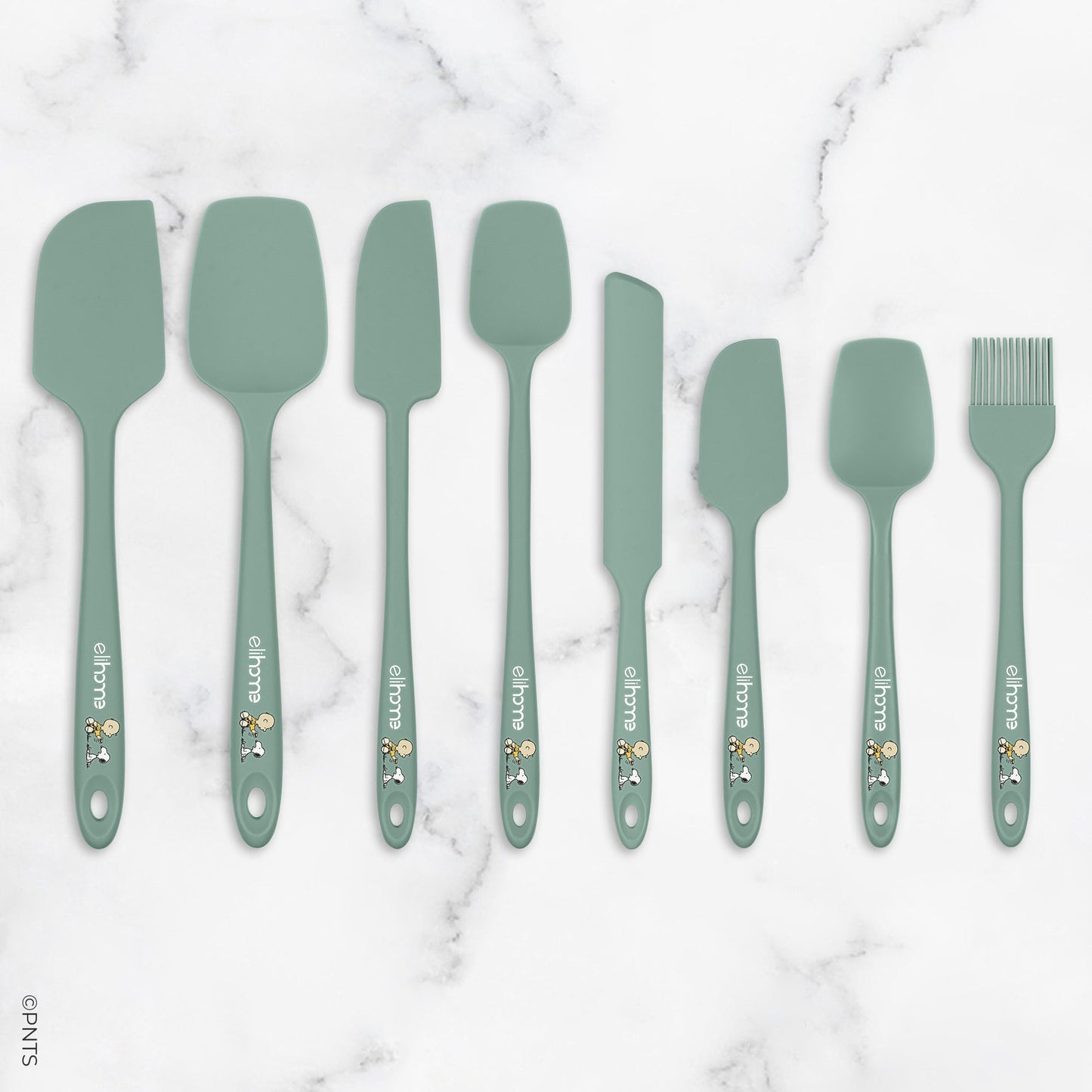 Elihome x Peanuts 8 Piece Silicone Spatula Set