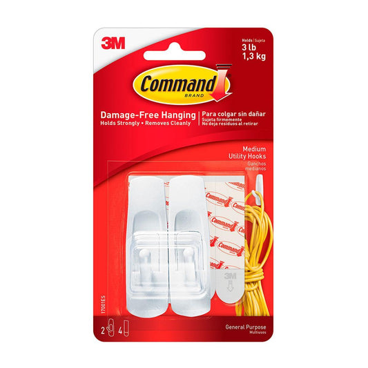 Command Brand Damage-Free Hanging General Purpose Medium Utility Hooks
