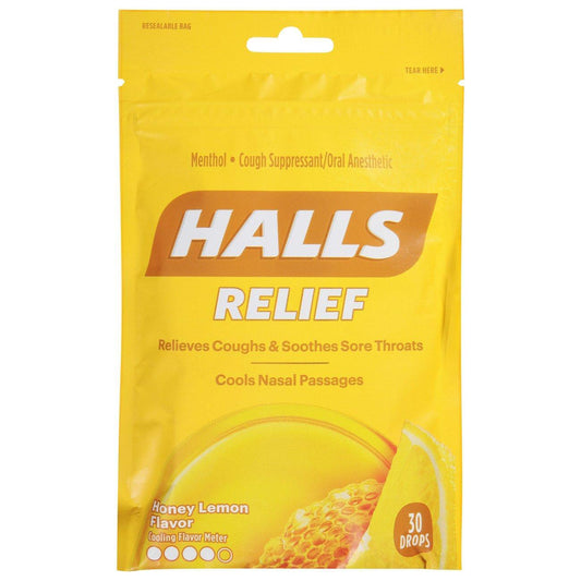 Halls Honey Lemon Flavor Cough & Throat Relief 30 Drops