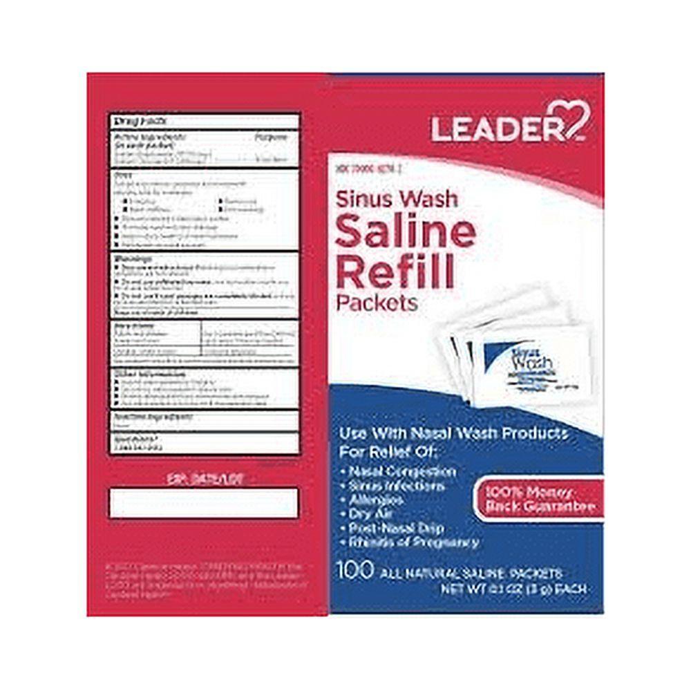 Leader Sinus Wash Saline Refill Packets - 100ct