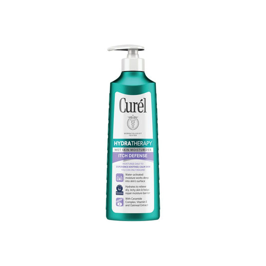 Curel Hydra Therapy Itch Defense Wet Skin Moisturizer Lotion, 12 Fl Oz