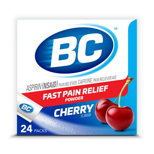 BC 24 Pack Cherry Flavor Fast Pain Relief Powder
