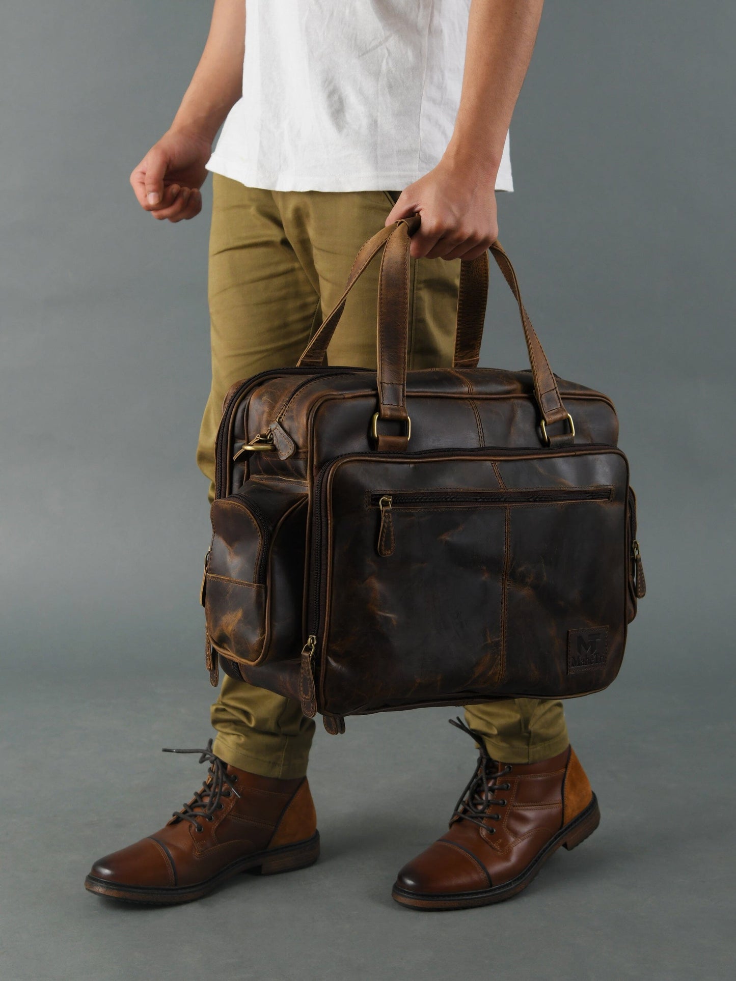 Floyd Handmade Buffalo Leather Office Briefcase - Osadia Concept Store