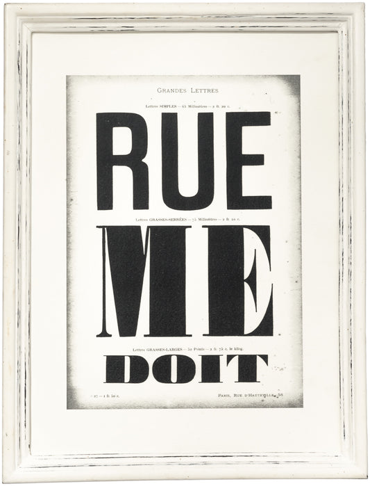 WOODEN WHITE FRAME - NARROW LARGE