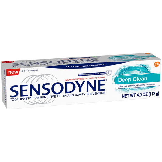 Sensodyne Deep Clean Sensitive Toothpaste Plus Whitening - 4 Ounces