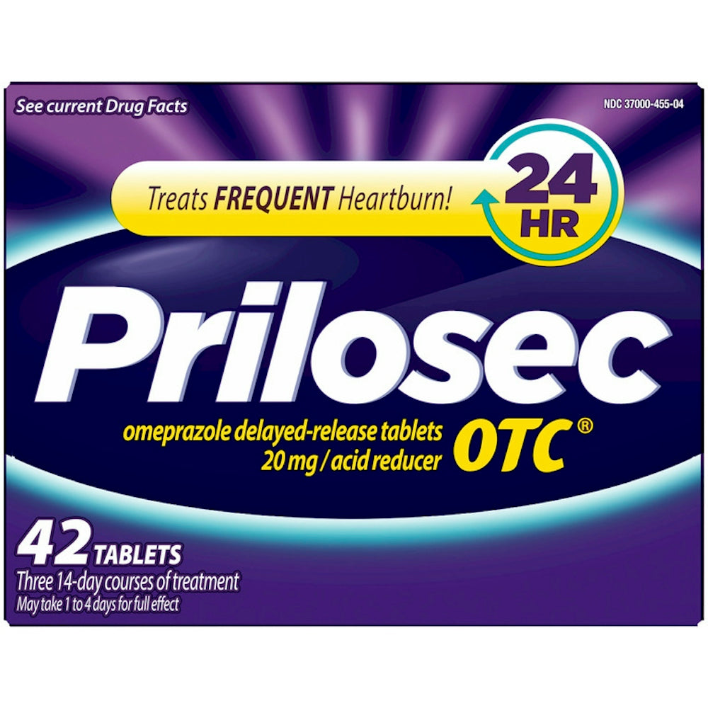 Prilosec OTC Heartburn Relief, Omeprazole, Acid Reducer Tablets, 42 Ct