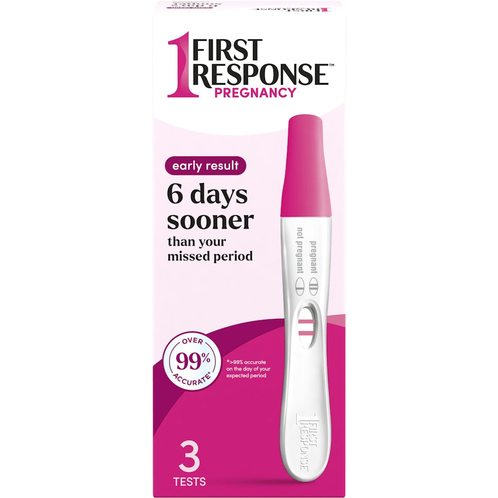 First Response Early Result Pregnancy Test, 3 Pack (Packaging & Test Design May Vary)