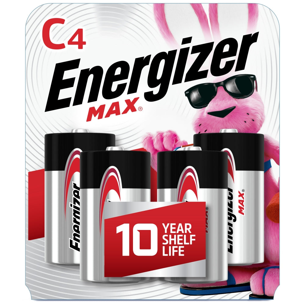 Energizer Max Premium C Batteries, Alkaline C Cell Battery (4 Count) E93Bp-4