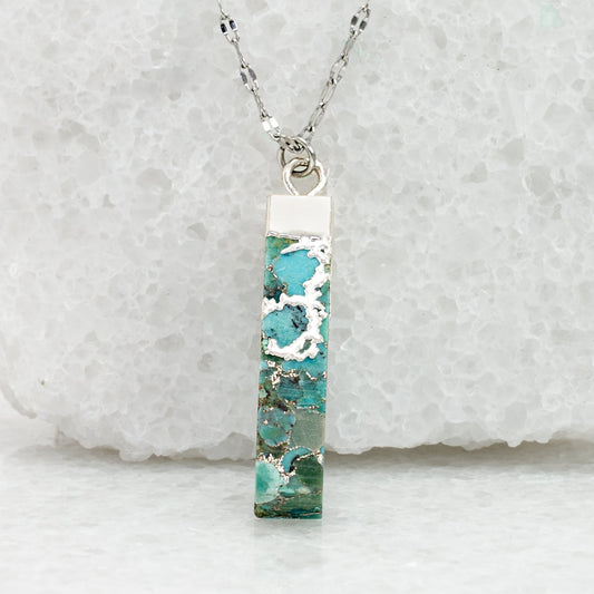 Brayden Turquoise Necklace in Silver