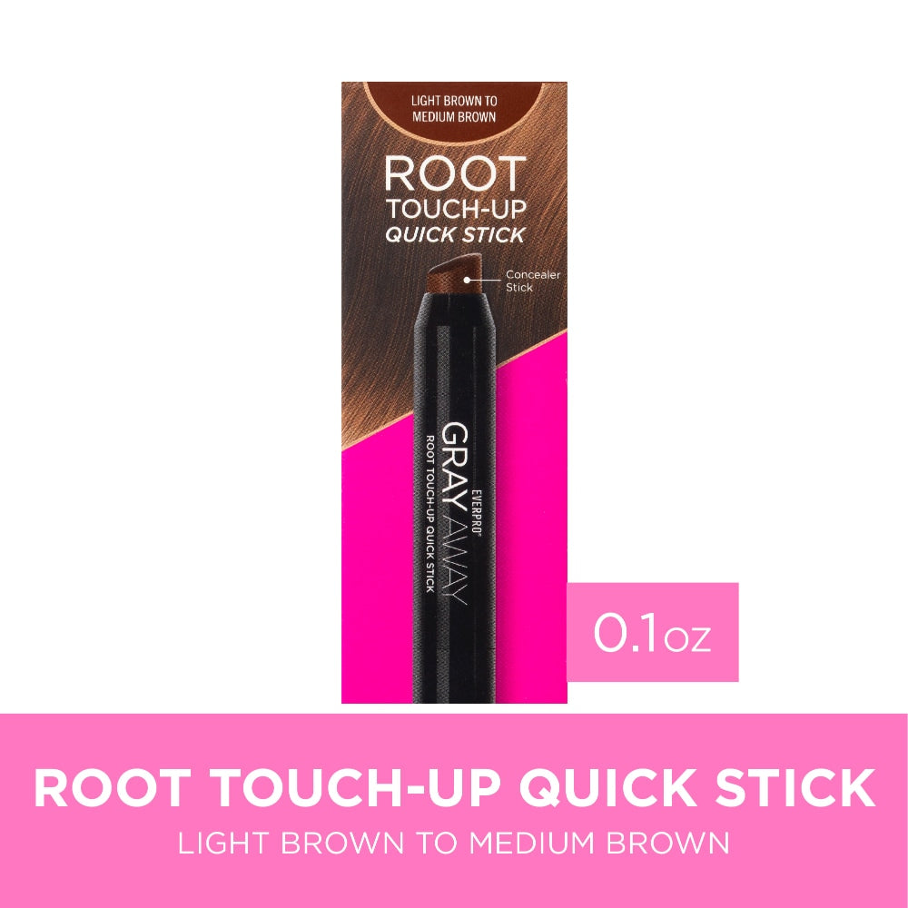 Everpro Gray Away Root Touchup Quick Stick, Light Brown, 0.1 Oz