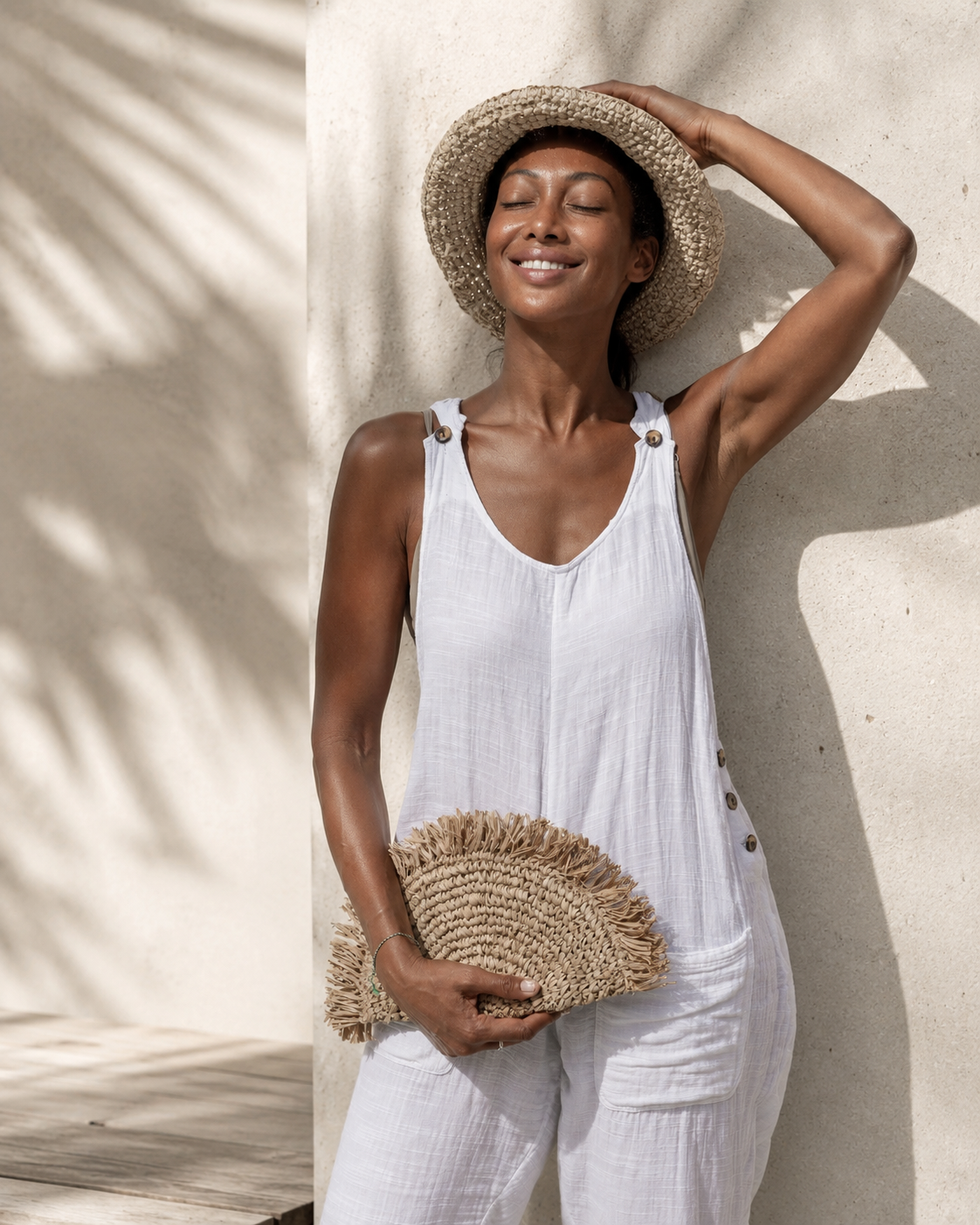 Seagrass Half Moon Clutch