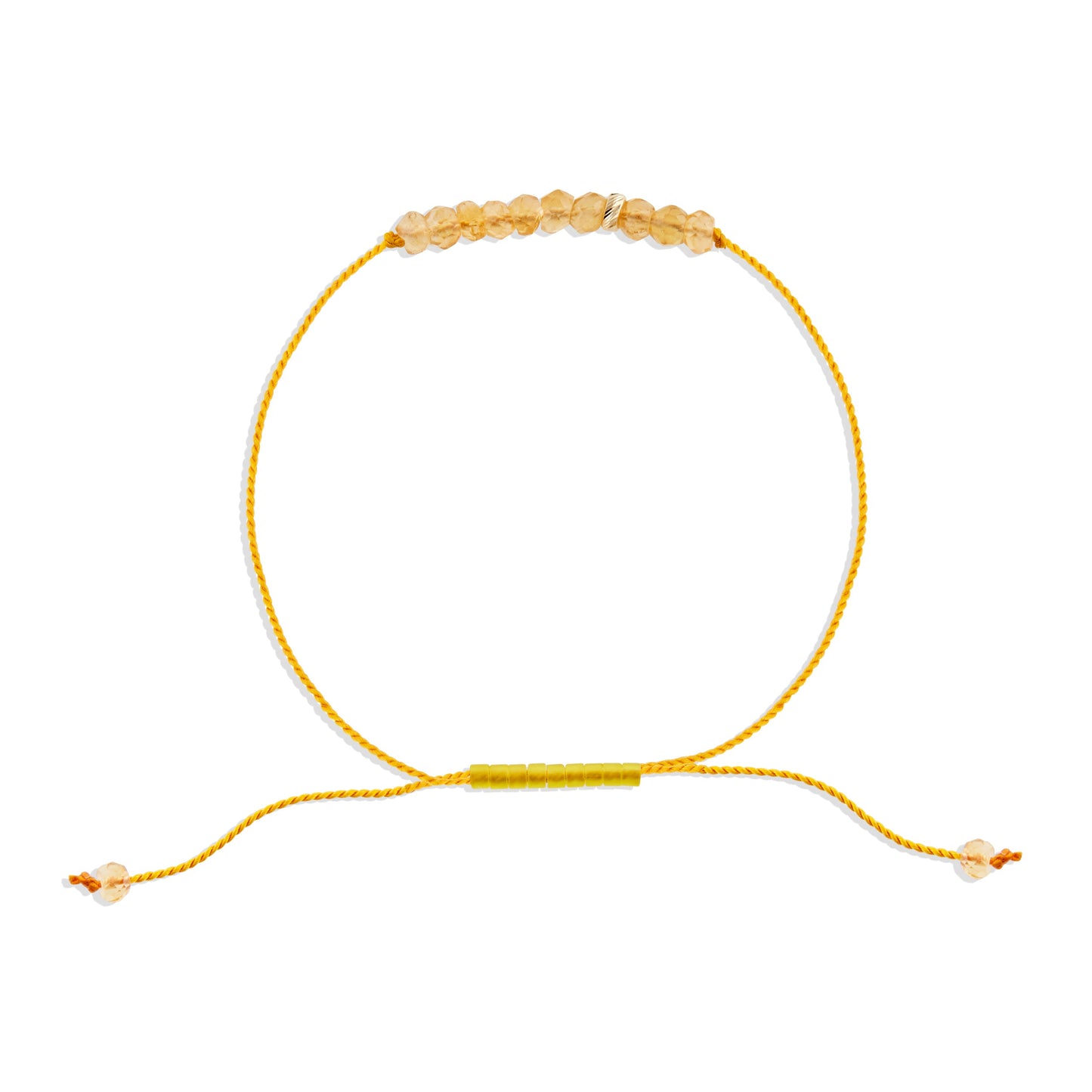 The Energy Project Bracelet – Prosperity With Citrine & Solid 14K Gold Bead