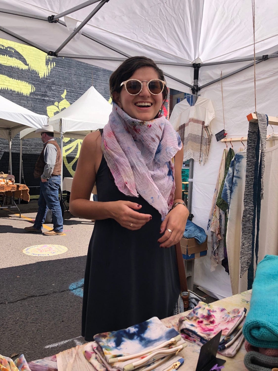 Hand-Dyed Cotton Gauze Scarf & Pashmina