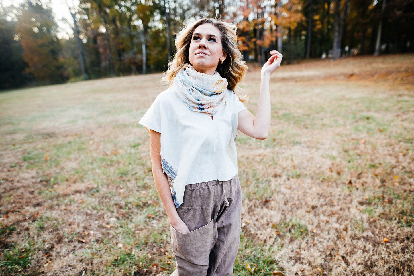 Hand-Dyed Cotton Gauze Scarf & Pashmina