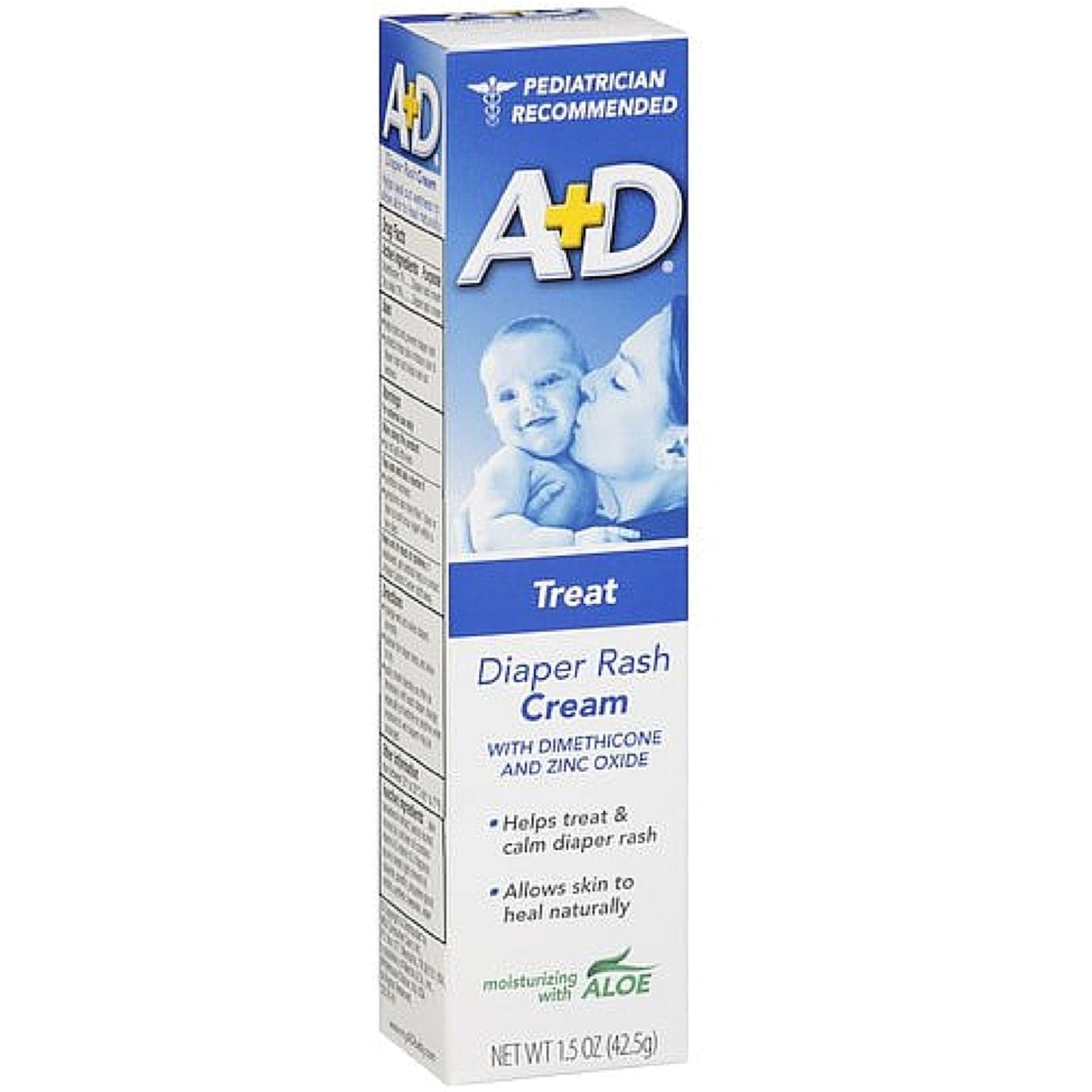 A+D Diaper Rash Cream, Treat, With Dimethicone And Zinc Oxide