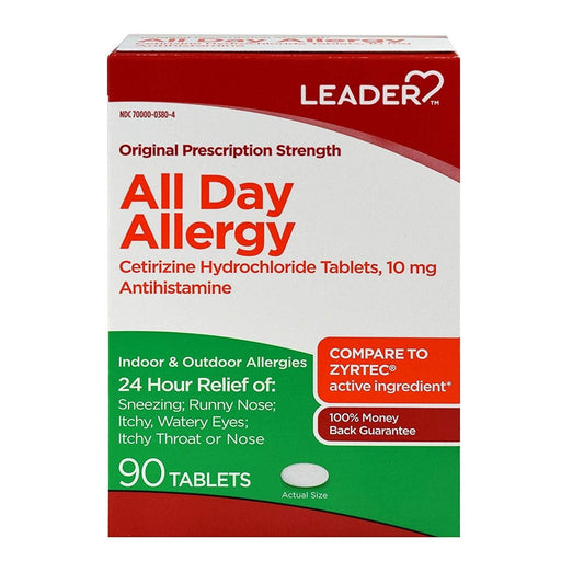 Leader All Day Allergy Relief, 24 Hr, Original, Tablet