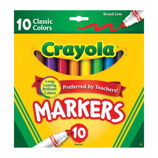 Crayola Broad Line Classic Colors Nontoxic Markers