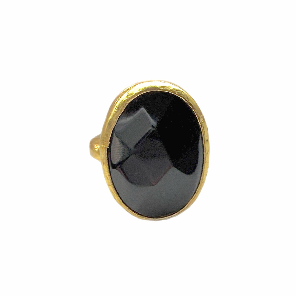 Oval Gold and Onyx Ring (Small)