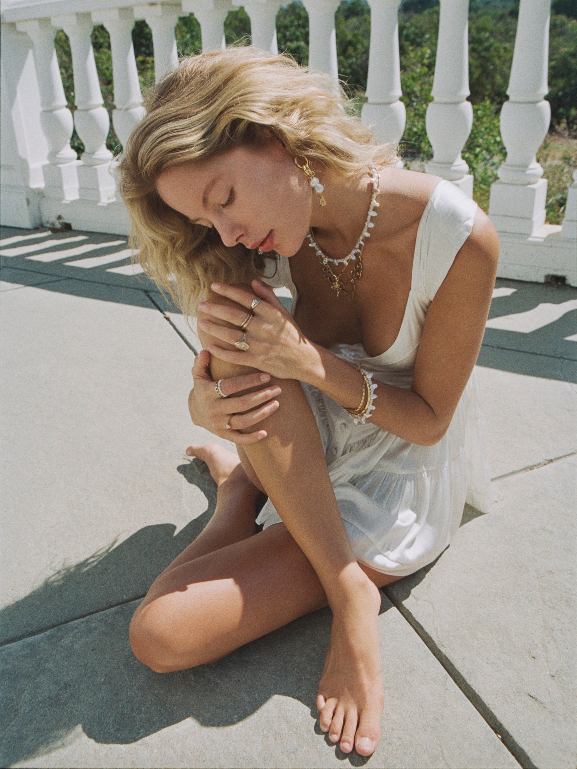 The Elisabeth Romper Dress - White Silk - Osadia Concept Store