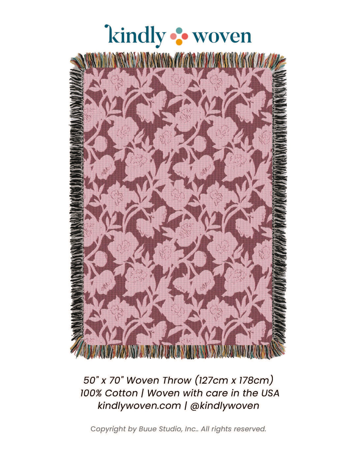 Addy Floral Jacquard Throw Blanket