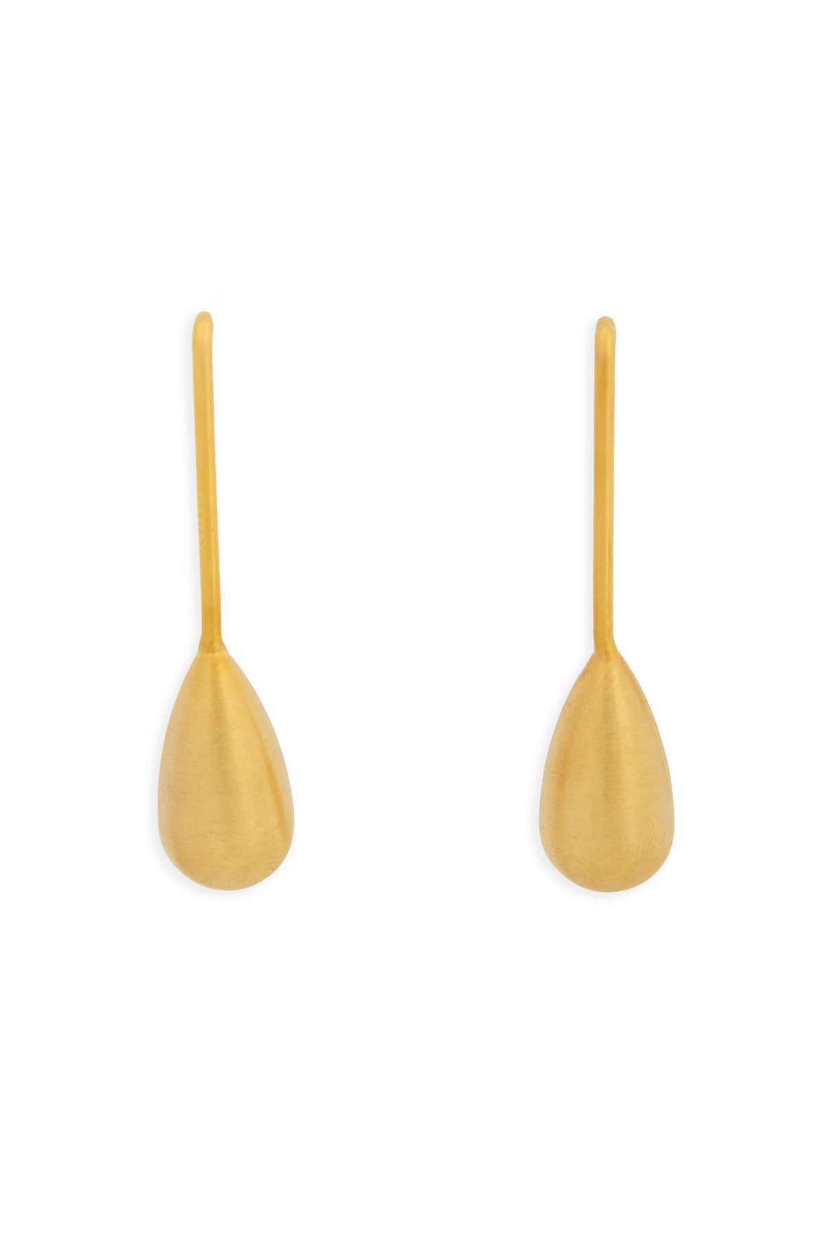 Metal Petal Drop Earrings