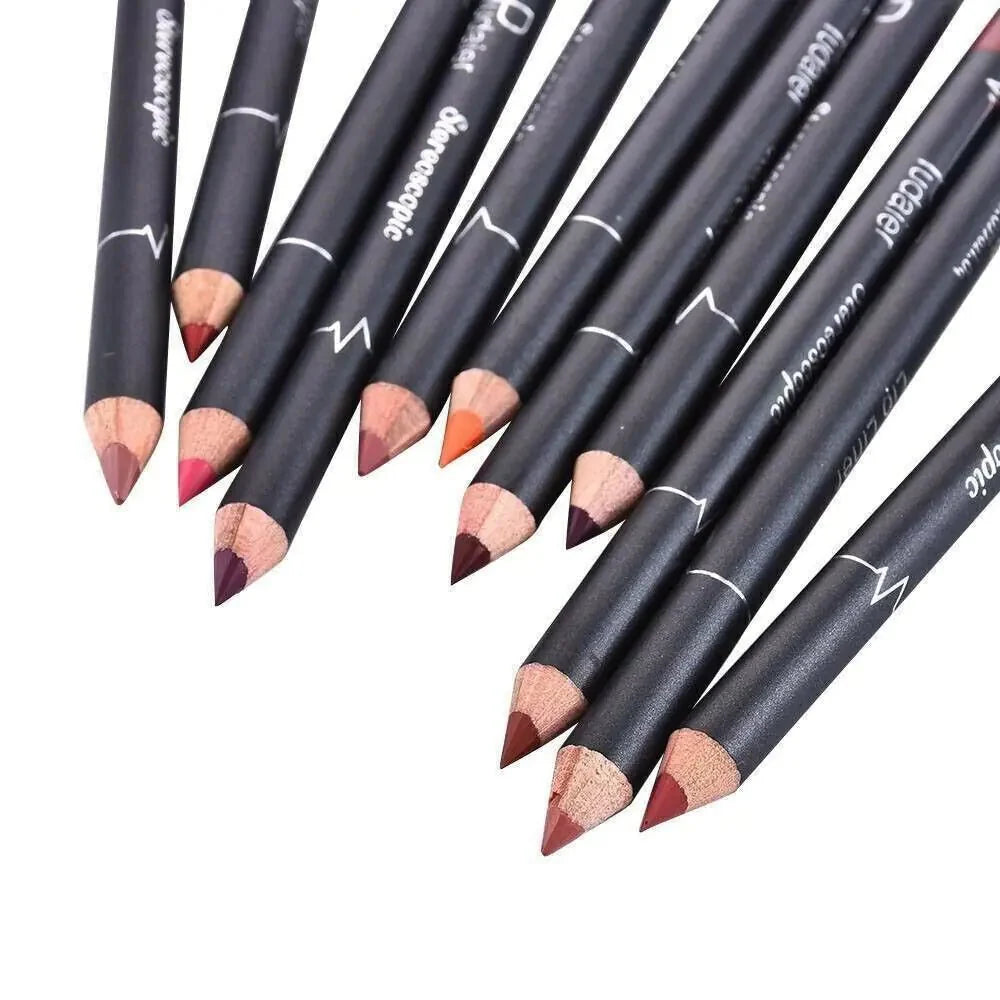12-Piece Waterproof Lipstick & Lip Liner Set | Matte Finish & Long Lasting