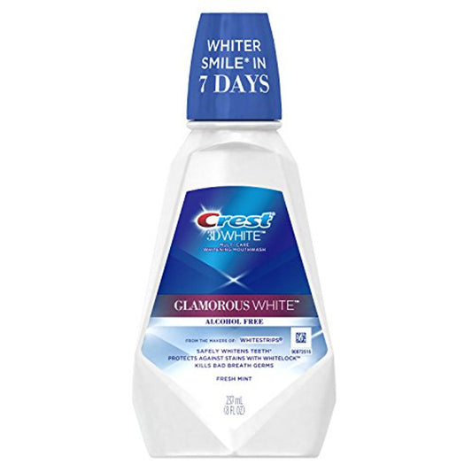 Crest 3D White Mouthwash, Glamorous White, Fresh Mint