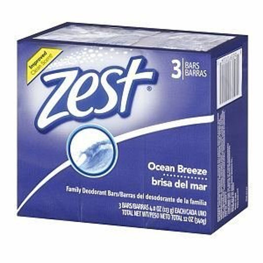 Zest Ocean Breeze Refreshing Soap 3-4.0 Oz. Bars